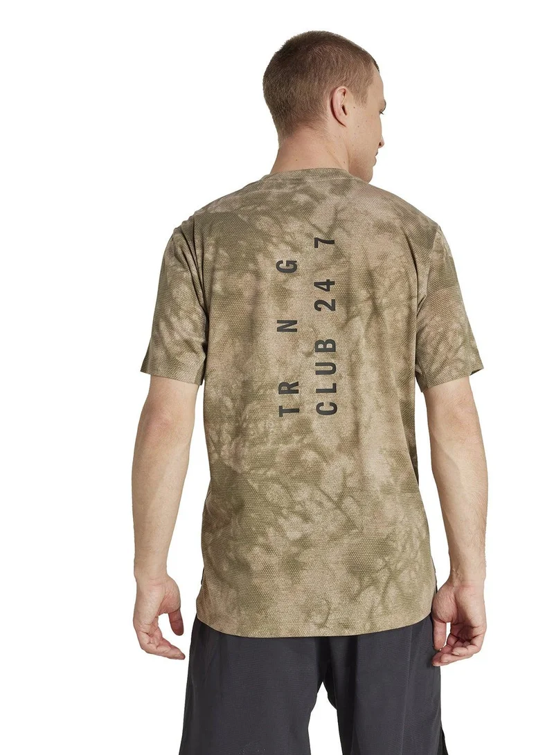 Adidas Power Aop Tee Beige T-Shirt (Short Sleeve) T-Shirts For Men